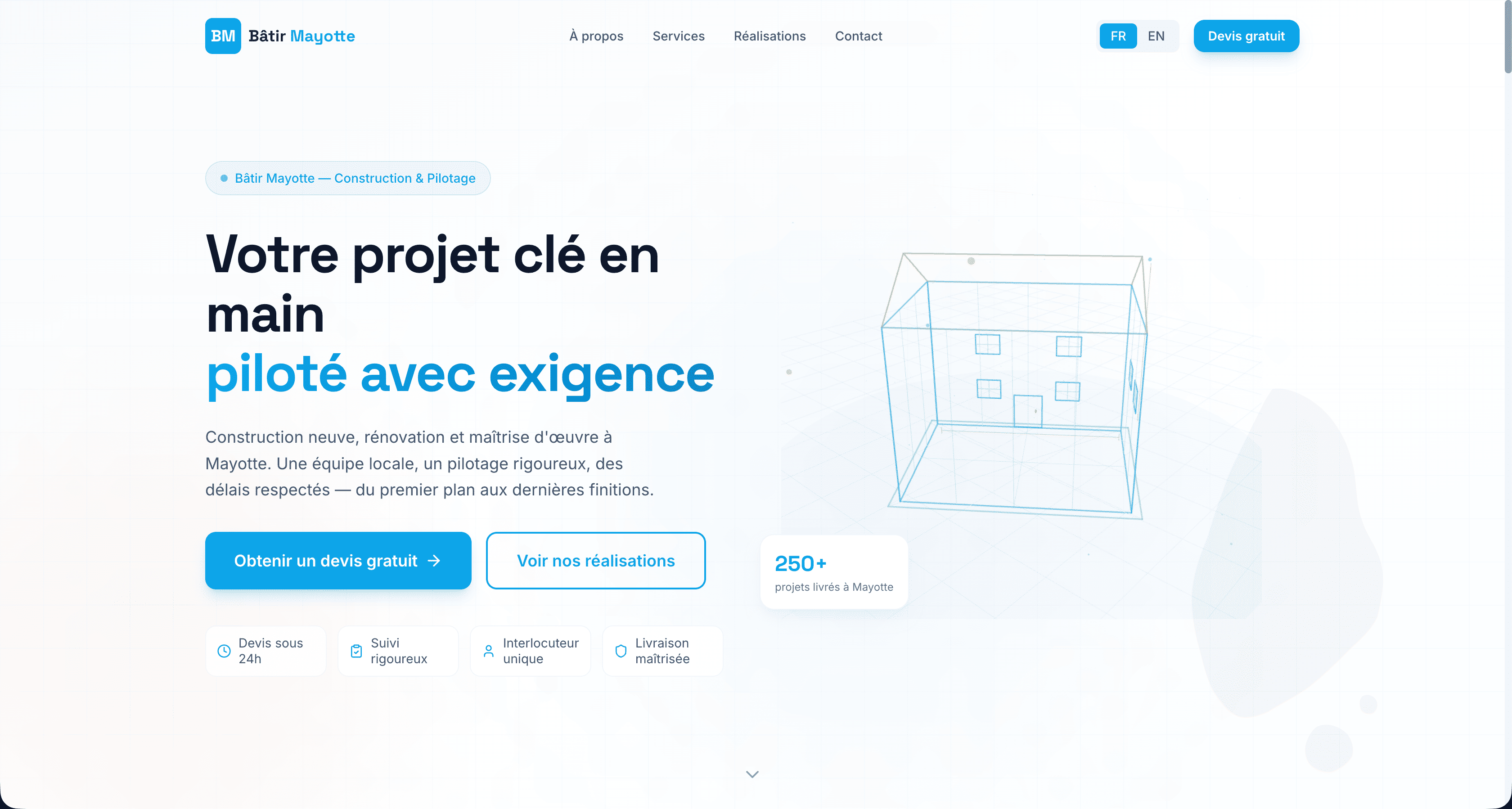 Site web pour Bâtir Mayotte